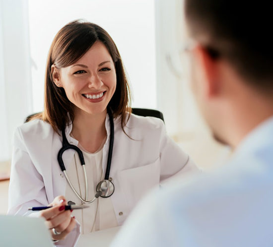 A patient receives advice from a doctor whose expertise is insured with professional indemnity by Insure 313.